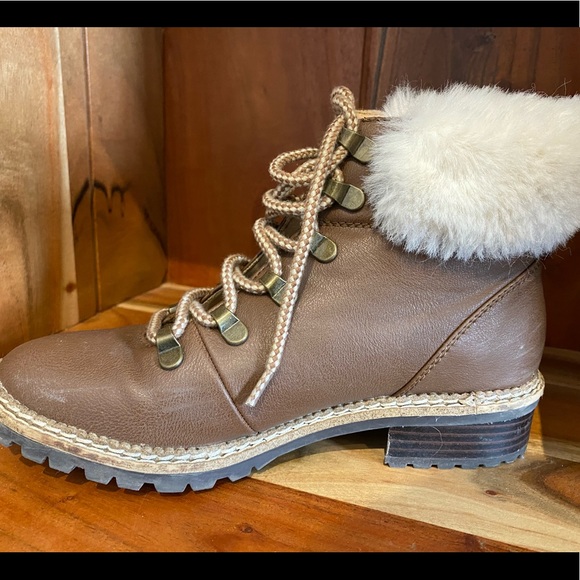 Faux fur winter brown booties - Picture 2 of 5